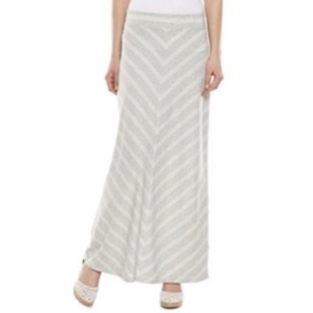 3/$30 Sale Sonoma Grey Stripped Maxi Skirt